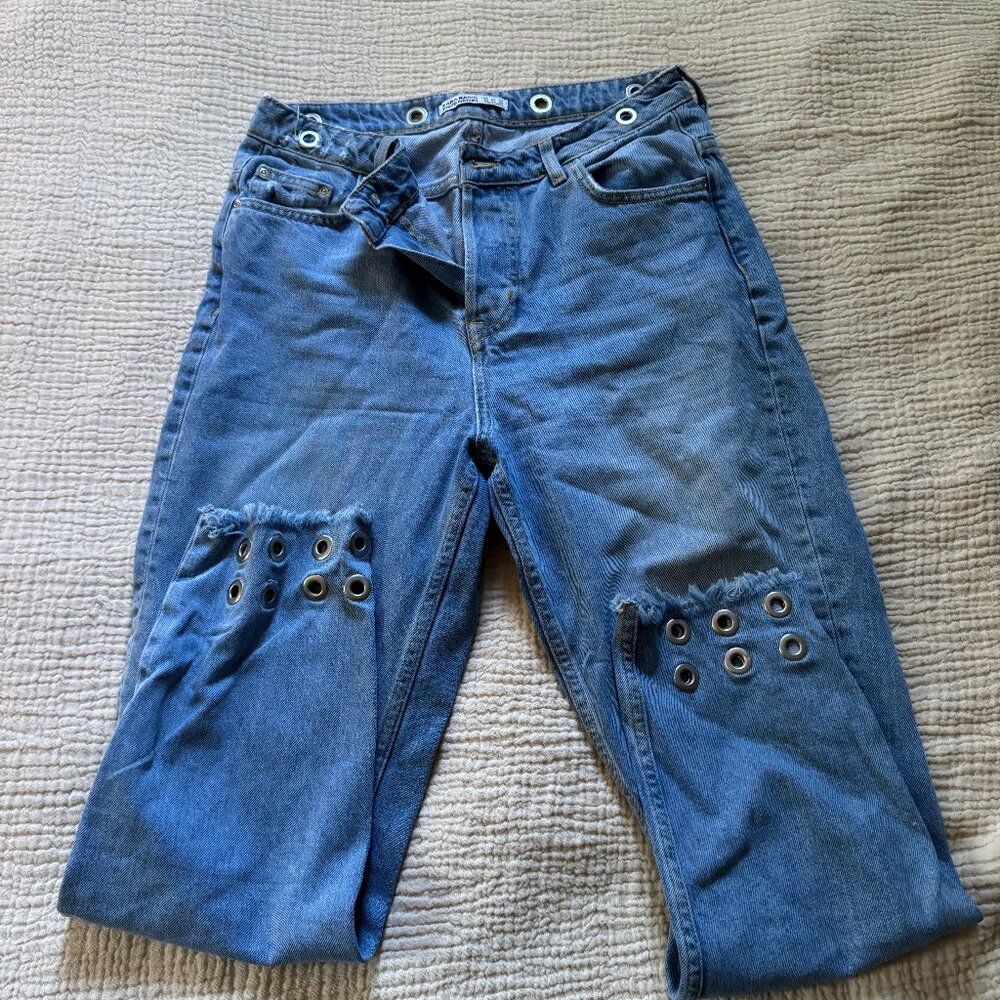Zara Eyelet Jeans Size 4